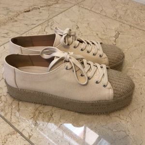 Schultz espadrille and canvas sneakers.  2 tone.